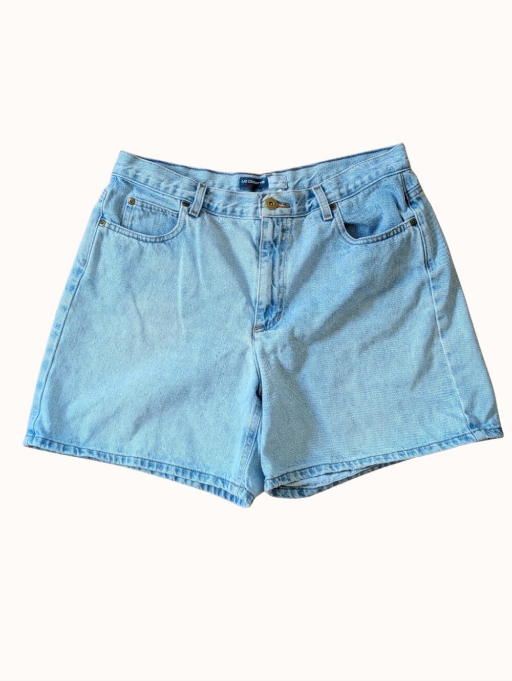 Vintage Y2K Liz Claiborne High Waisted Light Wash Denim "Mom" Shorts size 16P